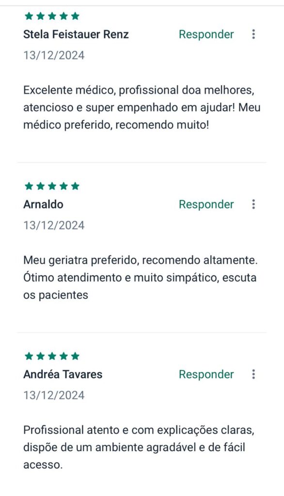 avaliações