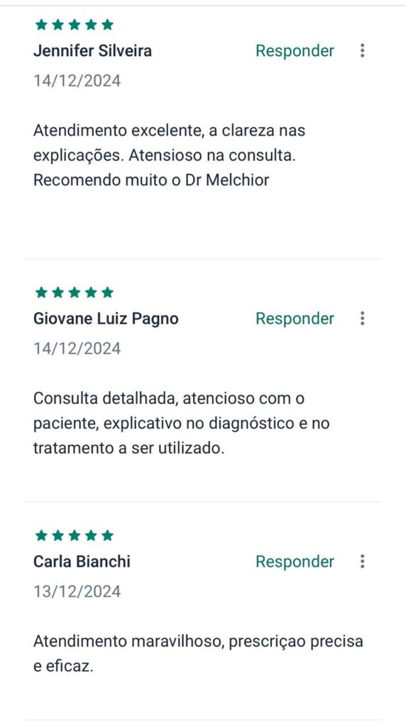 avaliações